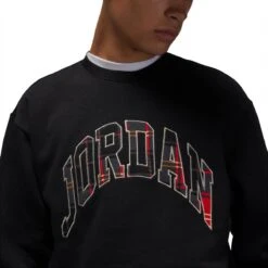 Air Jordan ESSENTIAL HOLIDAY PLAID FLEECE CREW -Bodega JordanBrandESSHOLPLDFLCCREWBLACKRATTANSDV1574 010 3