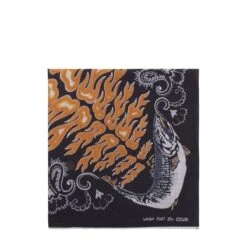 FASTCOLOR SELVEDGE BANDANA (FIRE SALMON) -Bodega KapitalFASTCOLORSELVEDGEBANDANA FIRESALMON BLACKOSEK 1105 3
