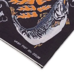 FASTCOLOR SELVEDGE BANDANA (FIRE SALMON) -Bodega KapitalFASTCOLORSELVEDGEBANDANA FIRESALMON BLACKOSEK 1105 4