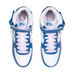 WOMEN'S NIKE AIR FORCE 1 '07 MID -Bodega NikeWNIKEAIRFORCE1 07MIDWHITEMILITARYBLUE SAIL DOLL8DX3721 100 4