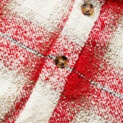 HEAVY FLANNEL OVERSHIRT -Bodega fuckingawesomeHEAVYFLANNELOVERSHIRTREDWHITESFA FW22 019 4