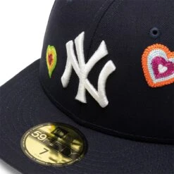 NEW ERA 59FIFTY NY YANKEES CHAIN STITCH HEART FITTED CAP -Bodega newera5950CHAINSTITCHHEART12451NEYYANOTCNAVY760288235 4