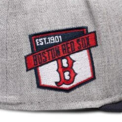 NEW ERA 59FIFTY BOSTON RED SOX HEATHER FITTED CAP -Bodega newera5950HEATHERPATCHD3BOSREDHGROTCGREYNAVY760272495 5
