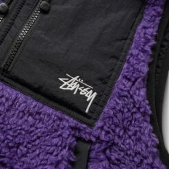 Stüssy SHERPA VEST -Bodega stussySHERPAVESTPURPLEXS118506 3